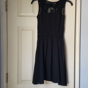 Black mesh party dress